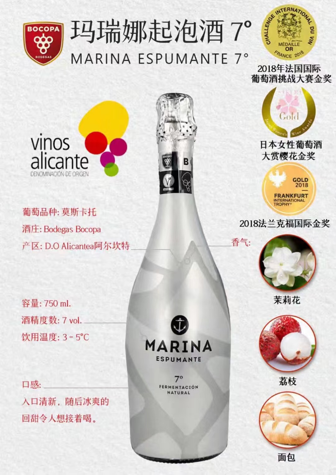 玛瑞娜7度起泡酒